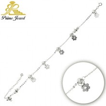 Gümüş Zirkon Taşlı Bilezik / Bileklik